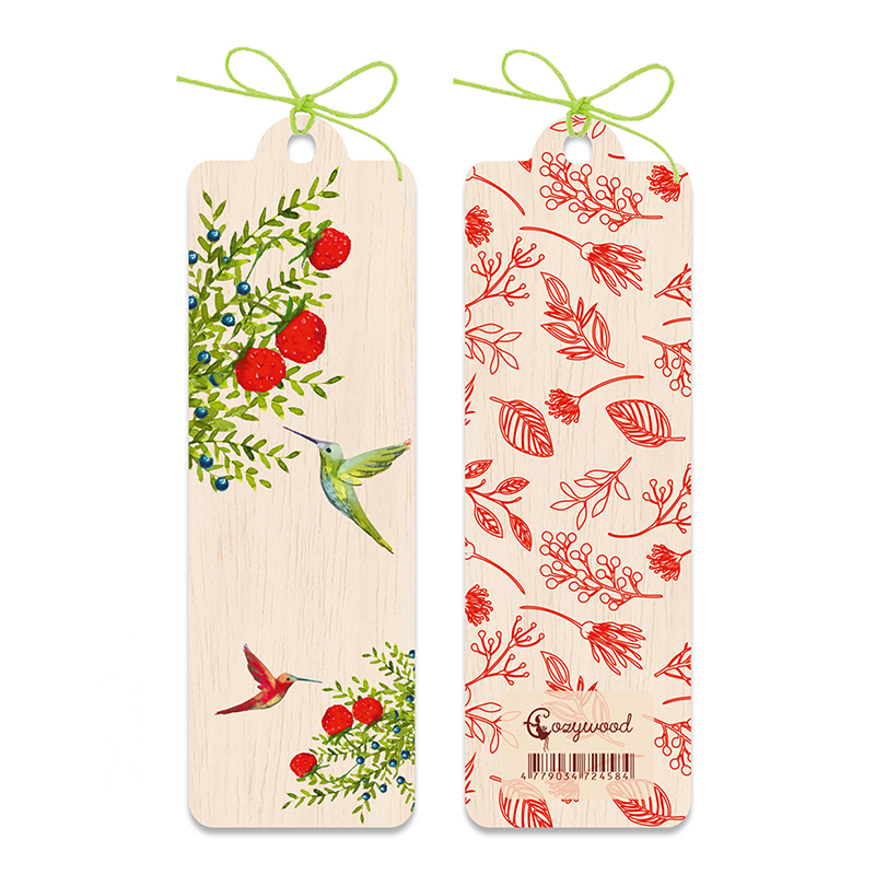 Drevená záložka Kolibríky Cozywood