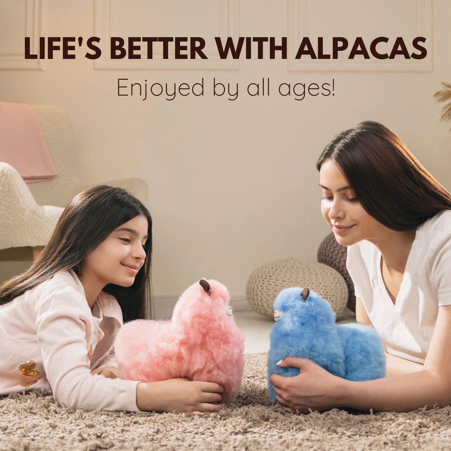 Plyšová hračka Alpaca MEDIUM – COTTON CANDY