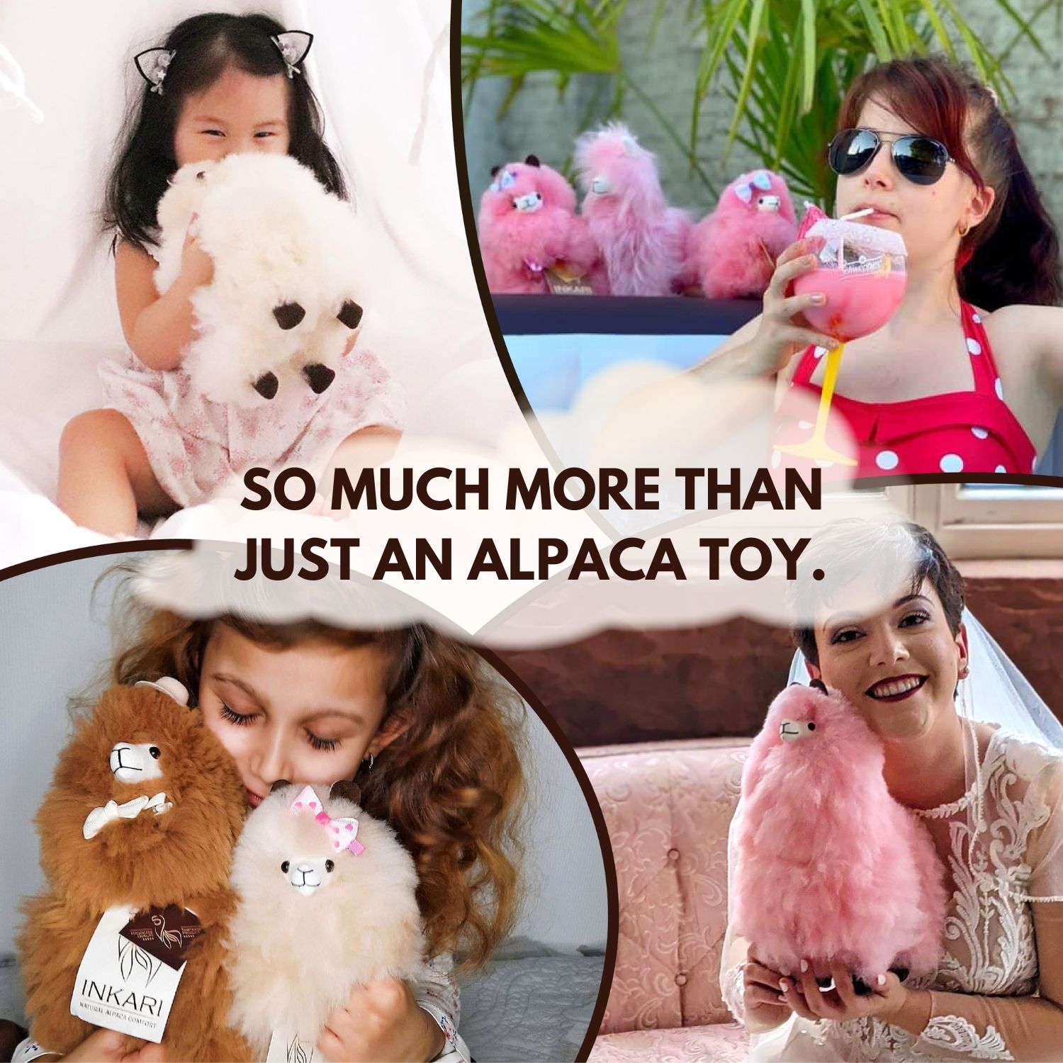 Plyšová hračka Alpaca MEDIUM – COTTON CANDY