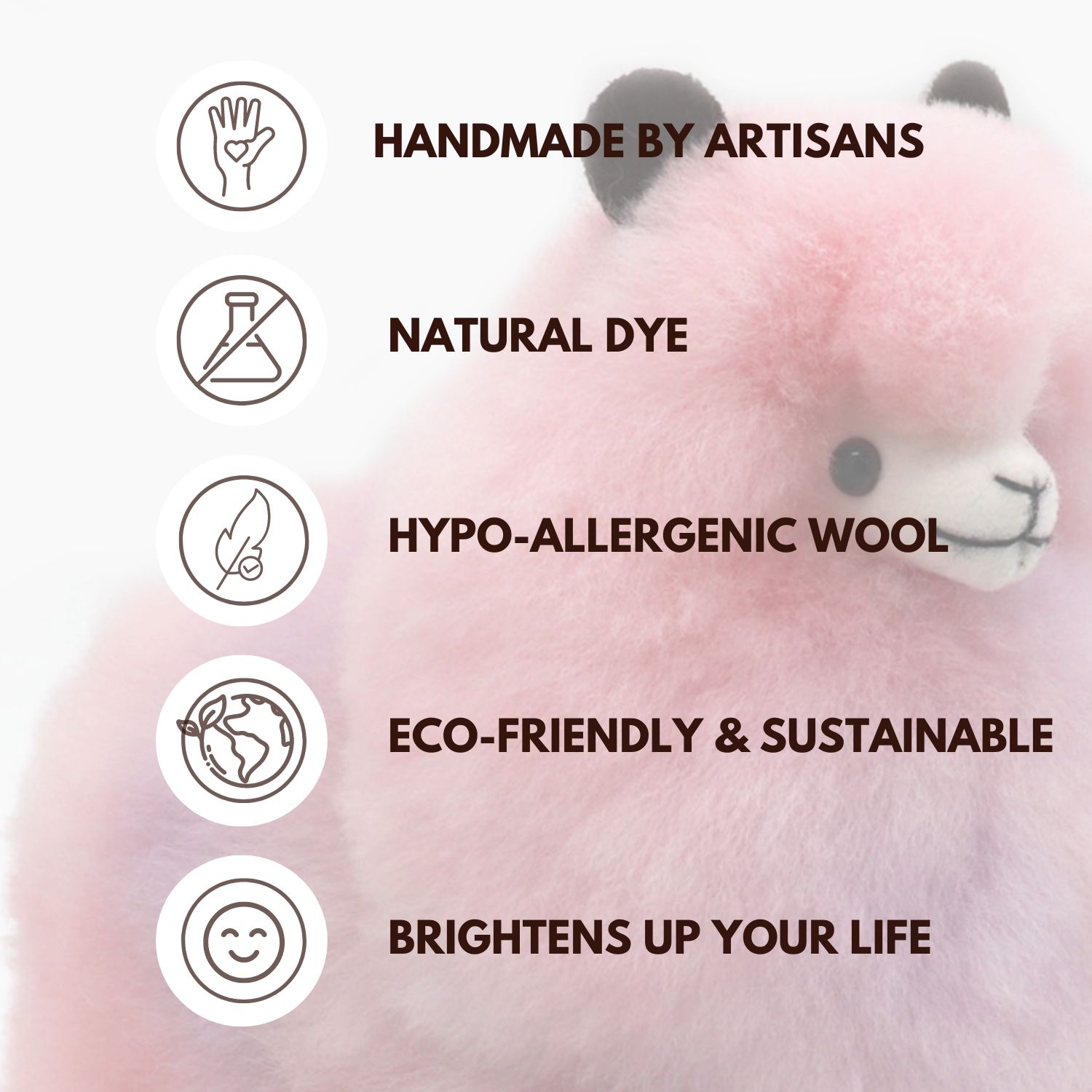 Plyšová hračka Alpaca MEDIUM – COTTON CANDY