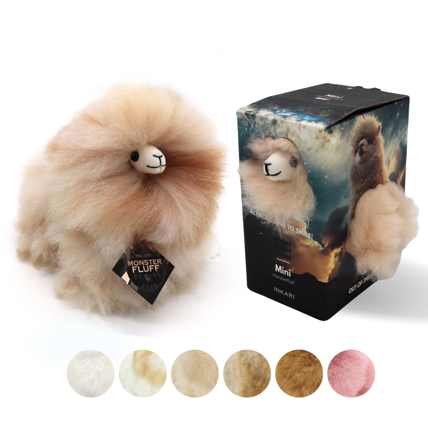 Plyšová hračka Alpaca MINI MONSTER FLUFF - SAHARA