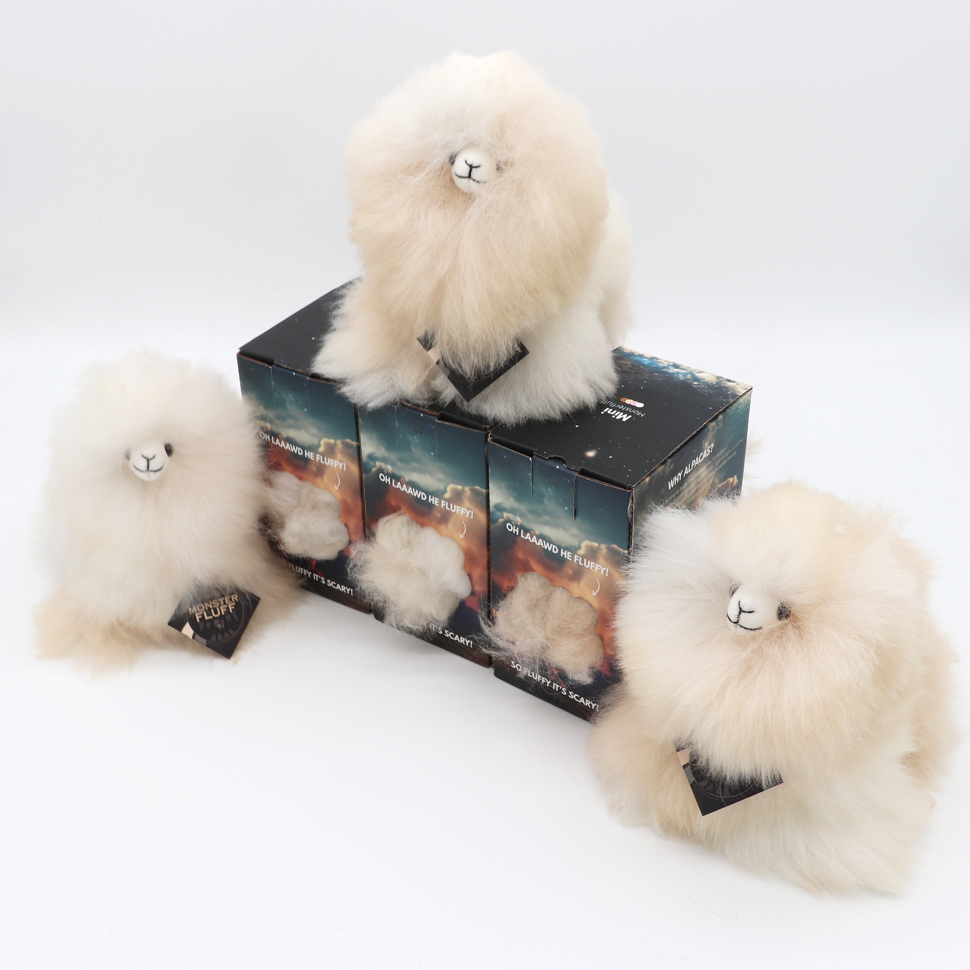 Plyšová hračka Alpaca MINI MONSTER FLUFF - SAHARA