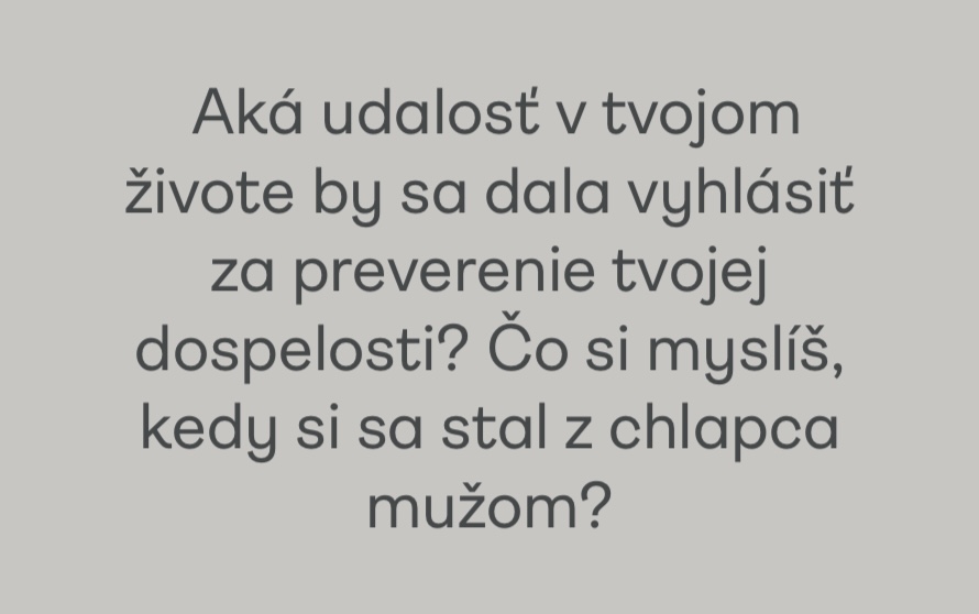 Hra čLOVEčina - Muži