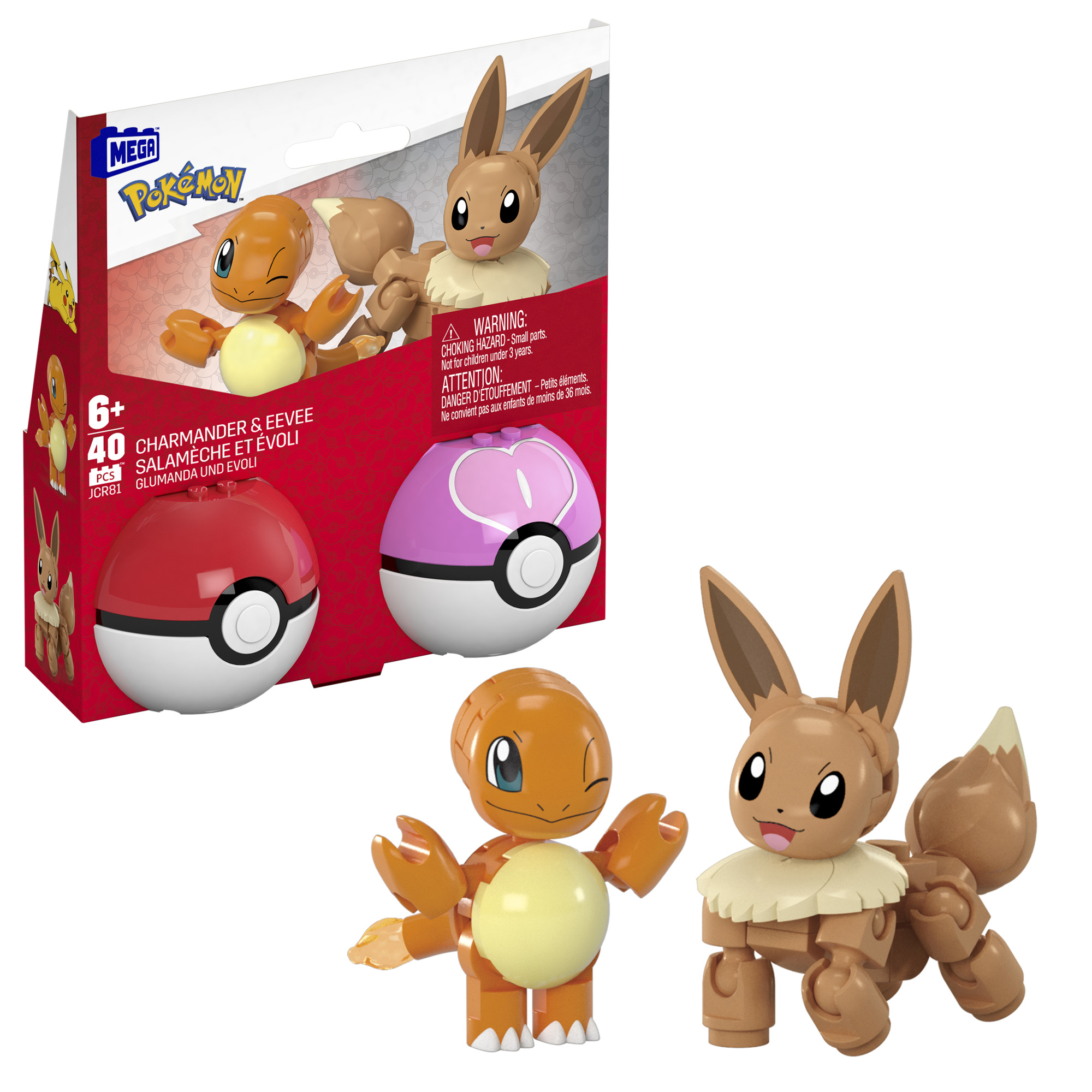 MEGA Pokémon pokéball - Eevee & Charmander Mattel