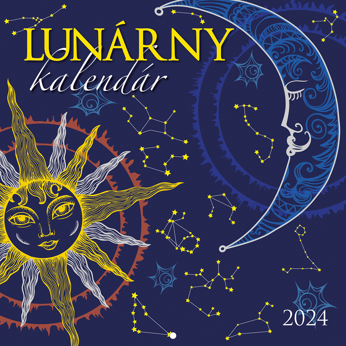 Lunárny set 2024 (Lunárny stolový kalendár, Lunárny nástenný kalendár a