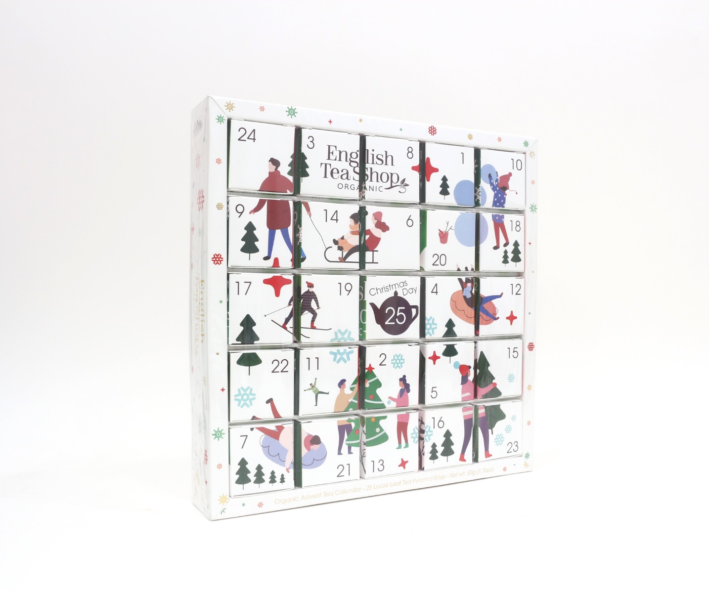 English Tea Shop Bio Adventný puzzle kalendár, 25 pyramíd