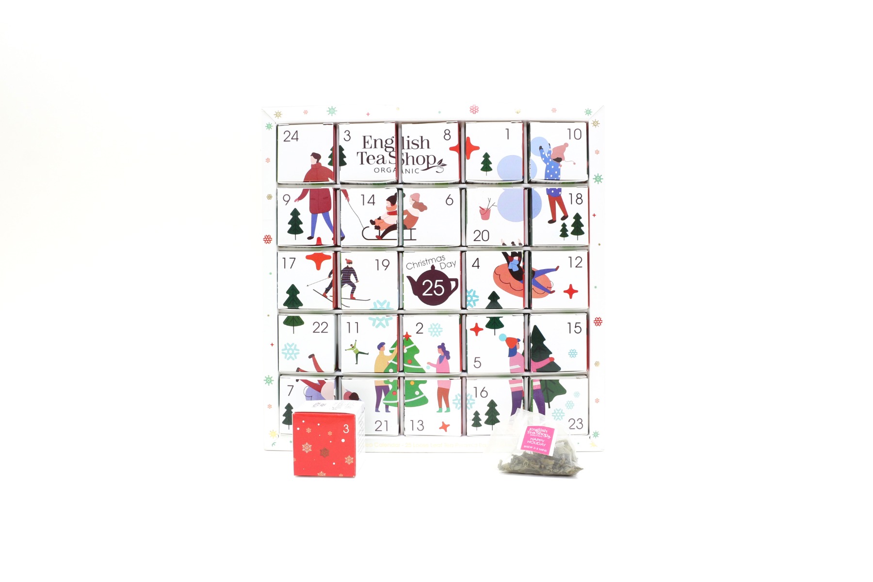 English Tea Shop Bio Adventný puzzle kalendár, 25 pyramíd