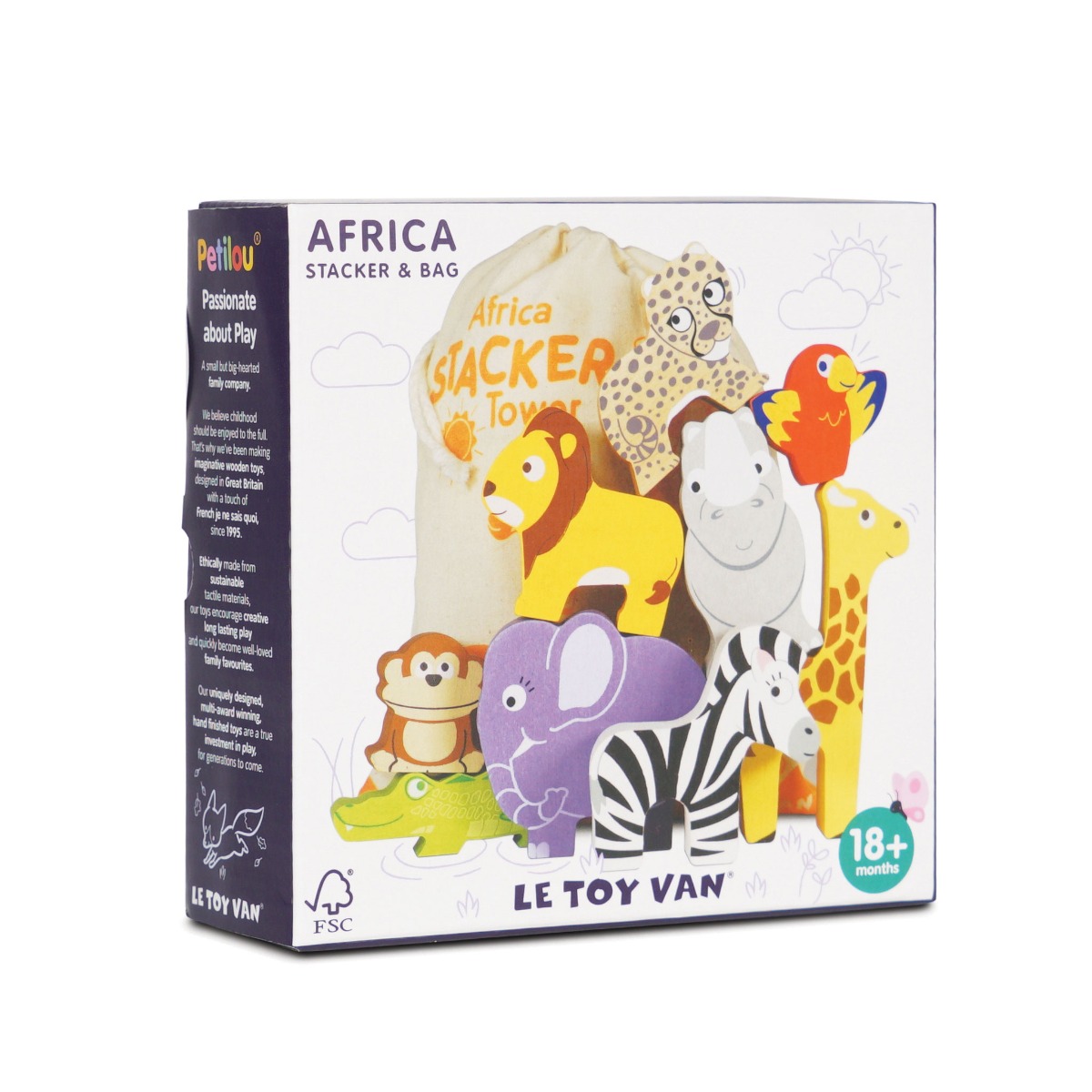 Drevené stohovacie Zvieratá z Afriky