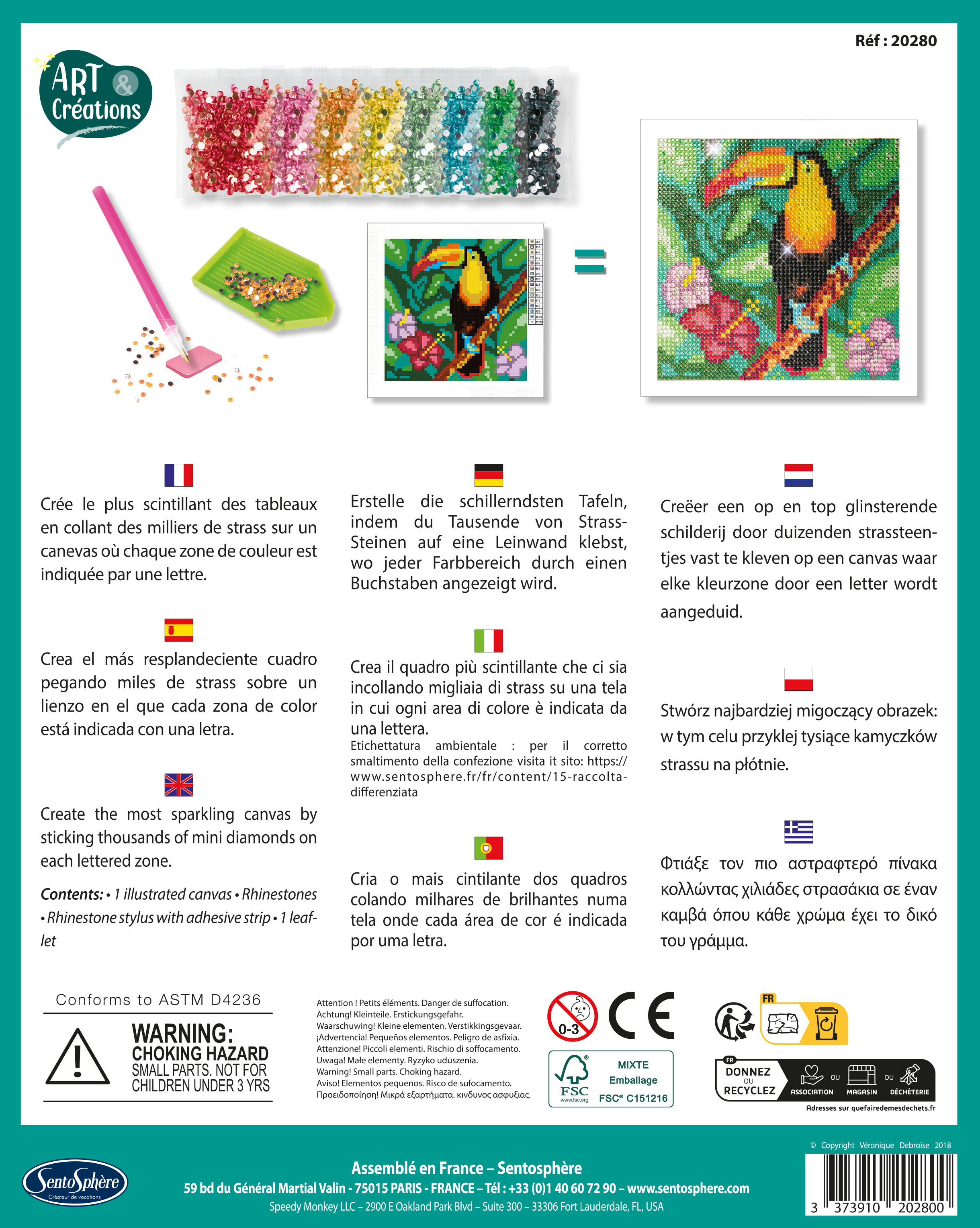 Vykladanie z diamantov Tukan