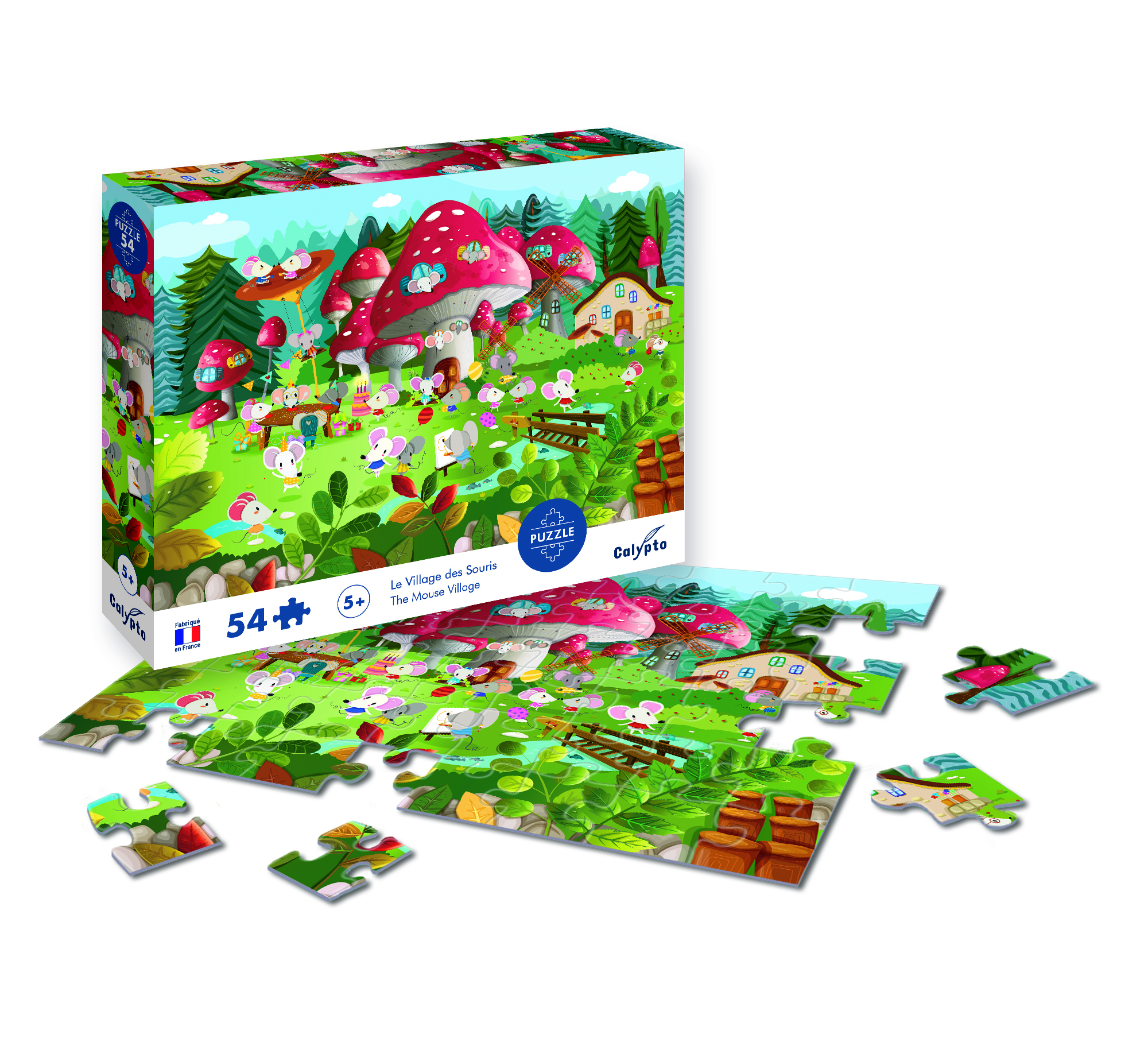 PUZZLE Myšia dedina 54 dielikov