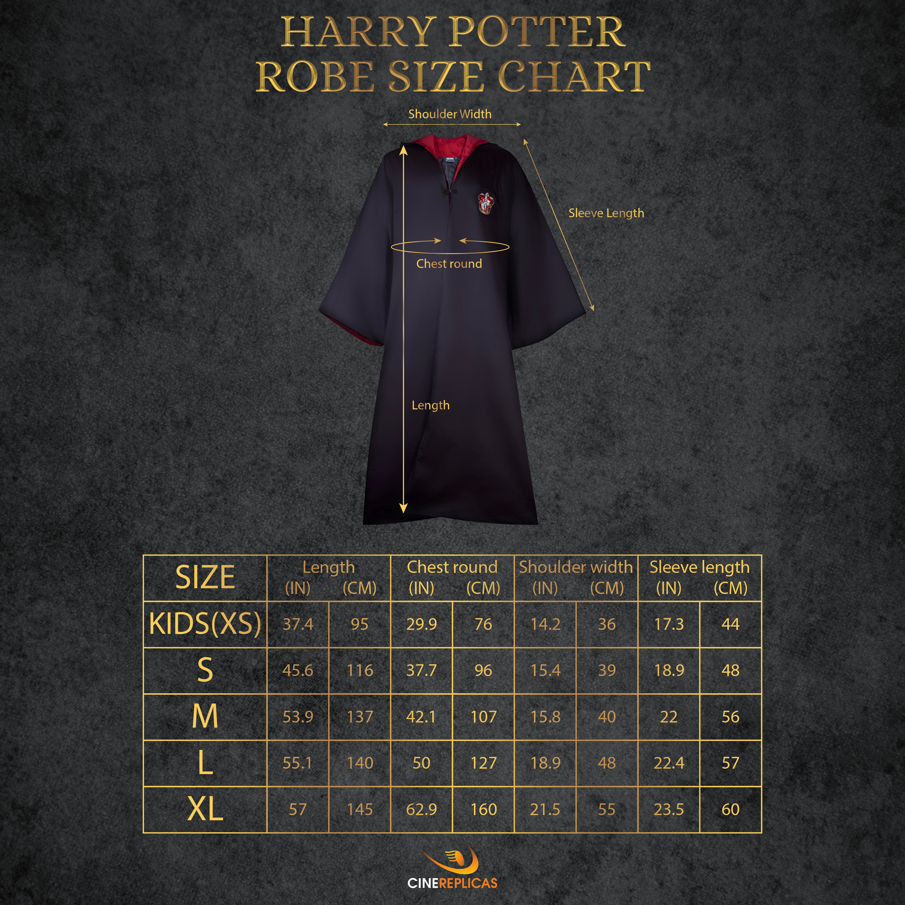 Čarodejnícky plášť fakulty Chrabromil L Harry Potter