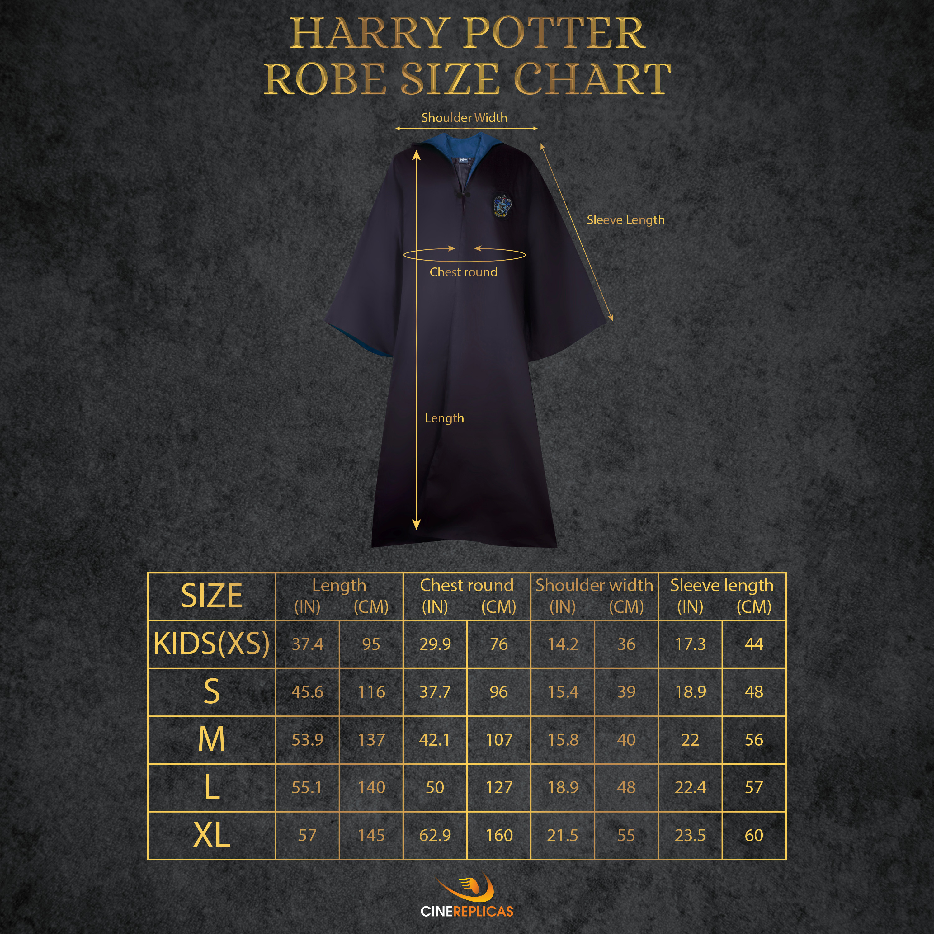 Čarodejnícky plášť fakulty Bystrohlav M Harry Potter