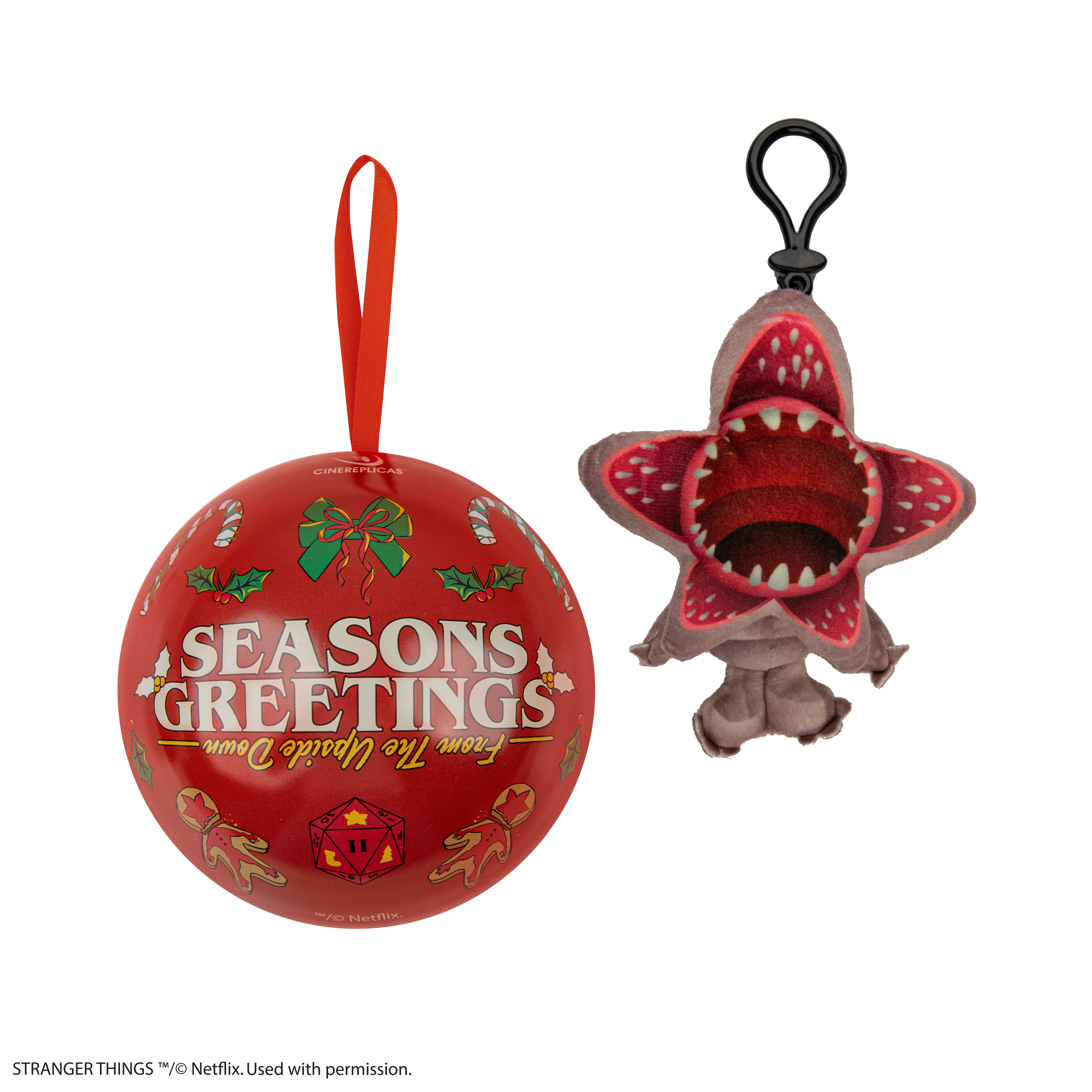 Vianočná edícia plyšovej kľúčenky Stranger things – Demogorgon