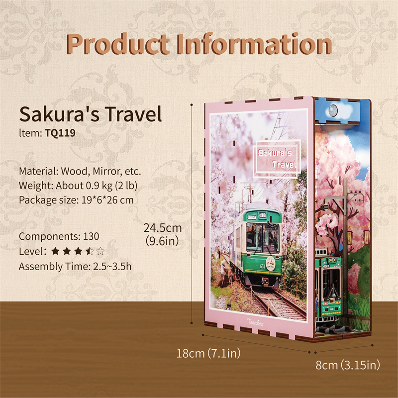 Book Nook - 3D Puzzle - Sakura