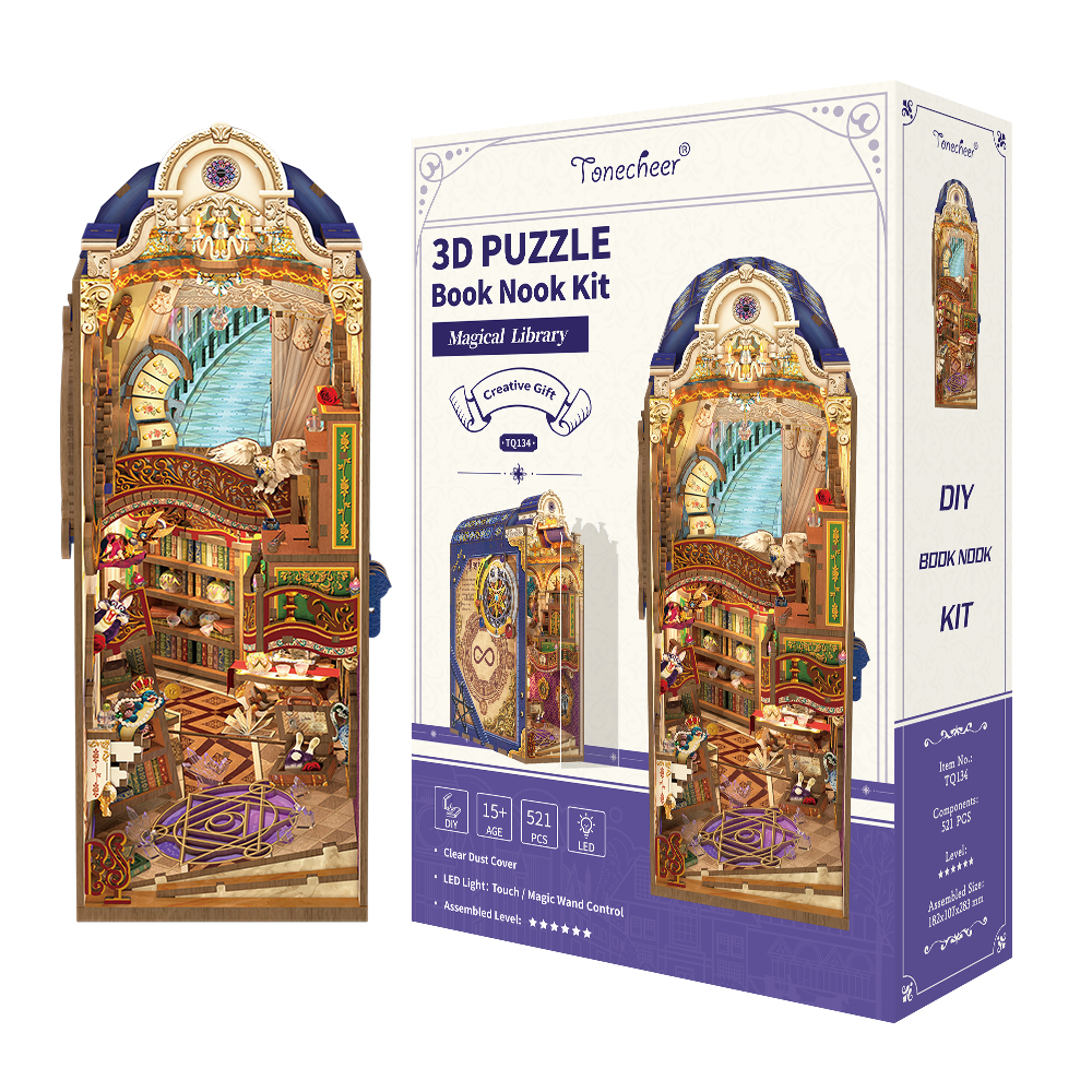 Book Nook - 3D Puzzle - Magická knižnica