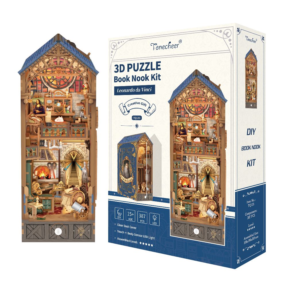 Book Nook - 3D Puzzle - Leonardo Da Vinci