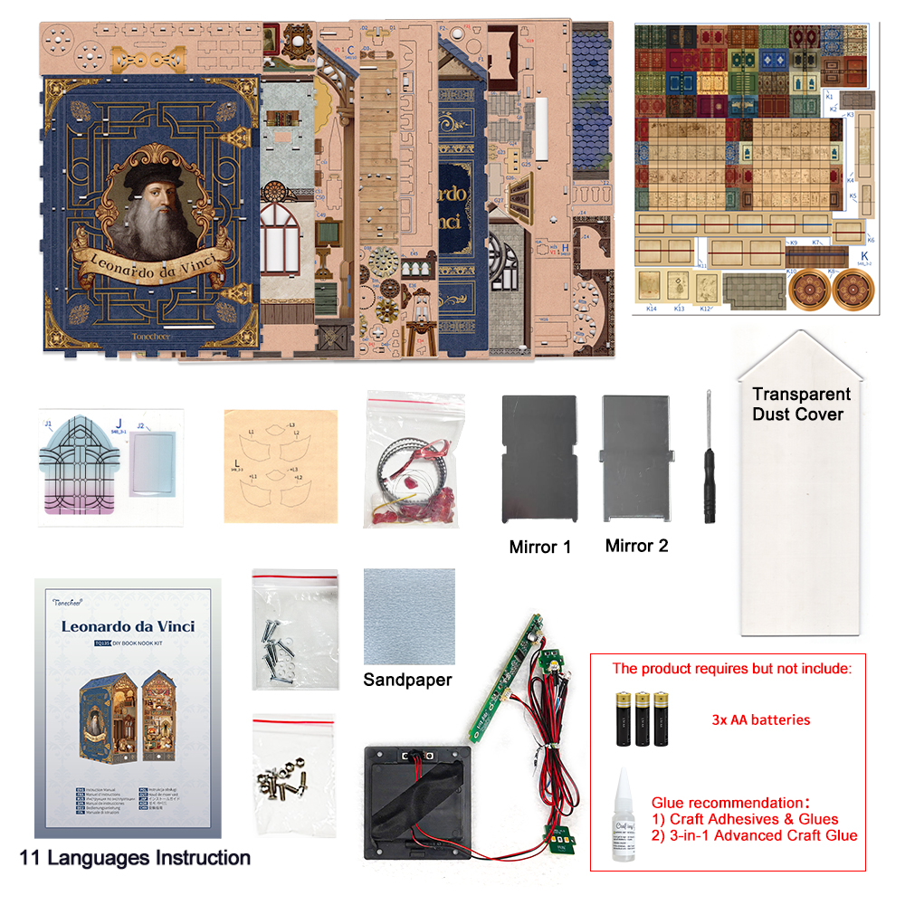 Book Nook - 3D Puzzle - Leonardo Da Vinci