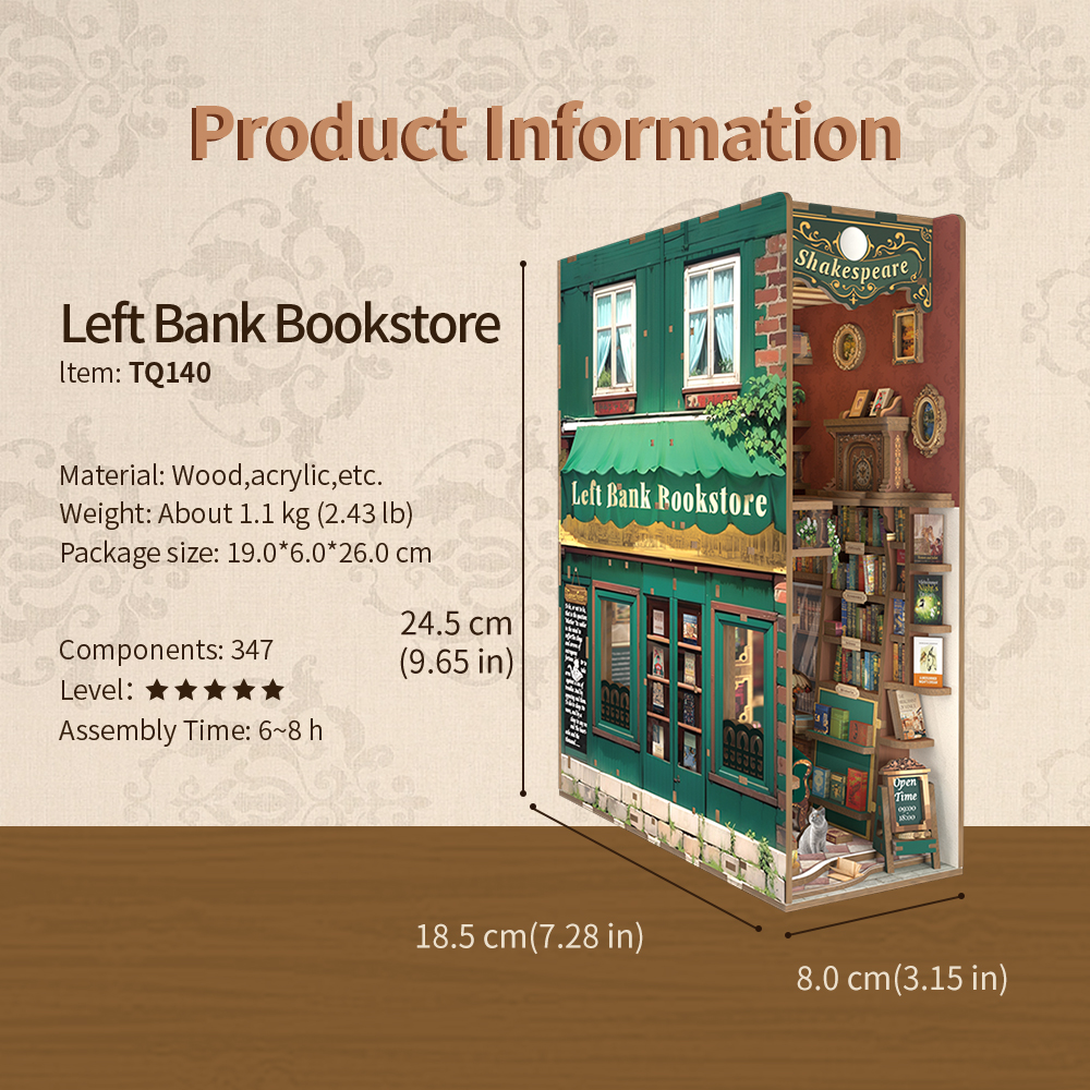 Book Nook - 3D Puzzle - Kníhkupectvo
