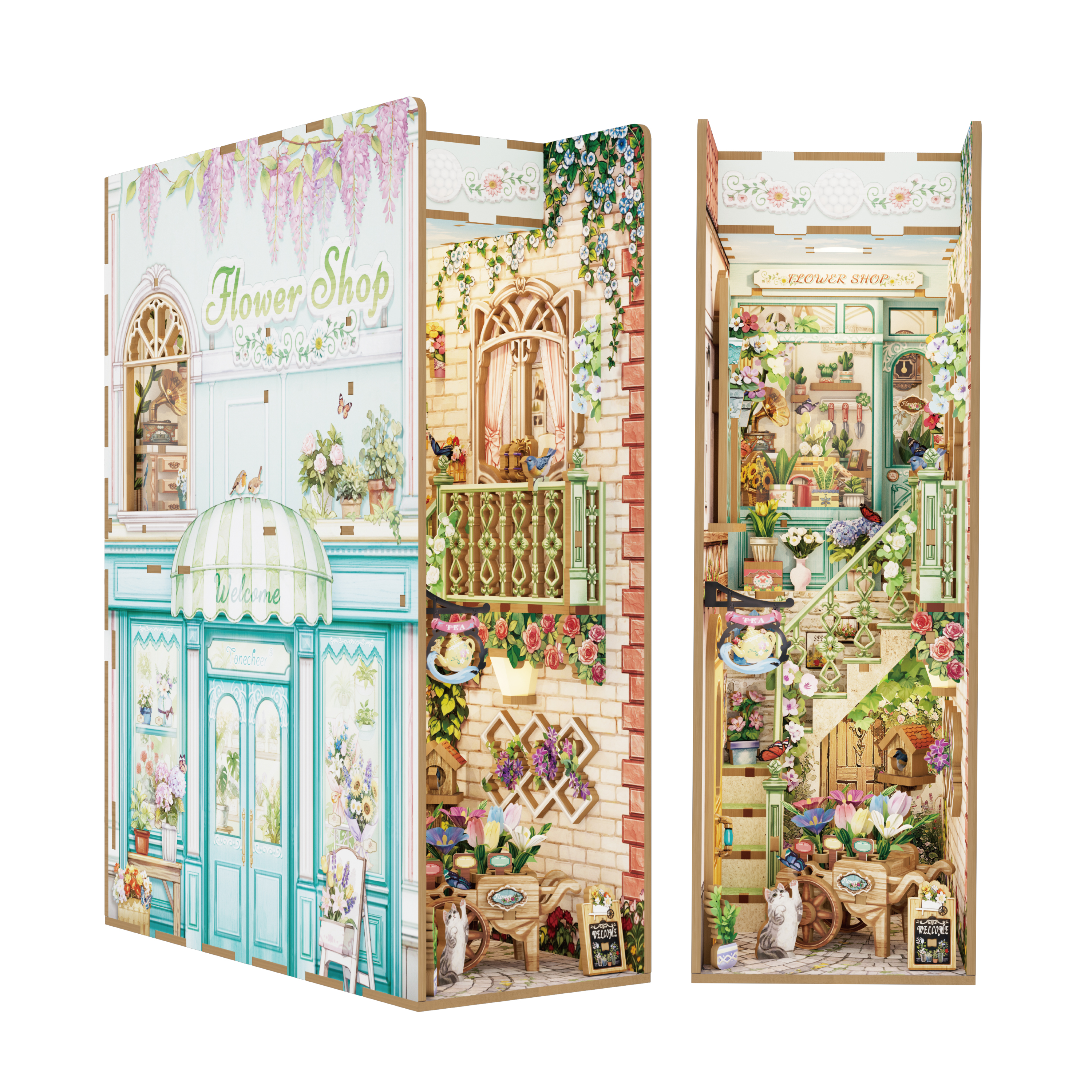 Book Nook - 3D Puzzle - Kvetinárstvo