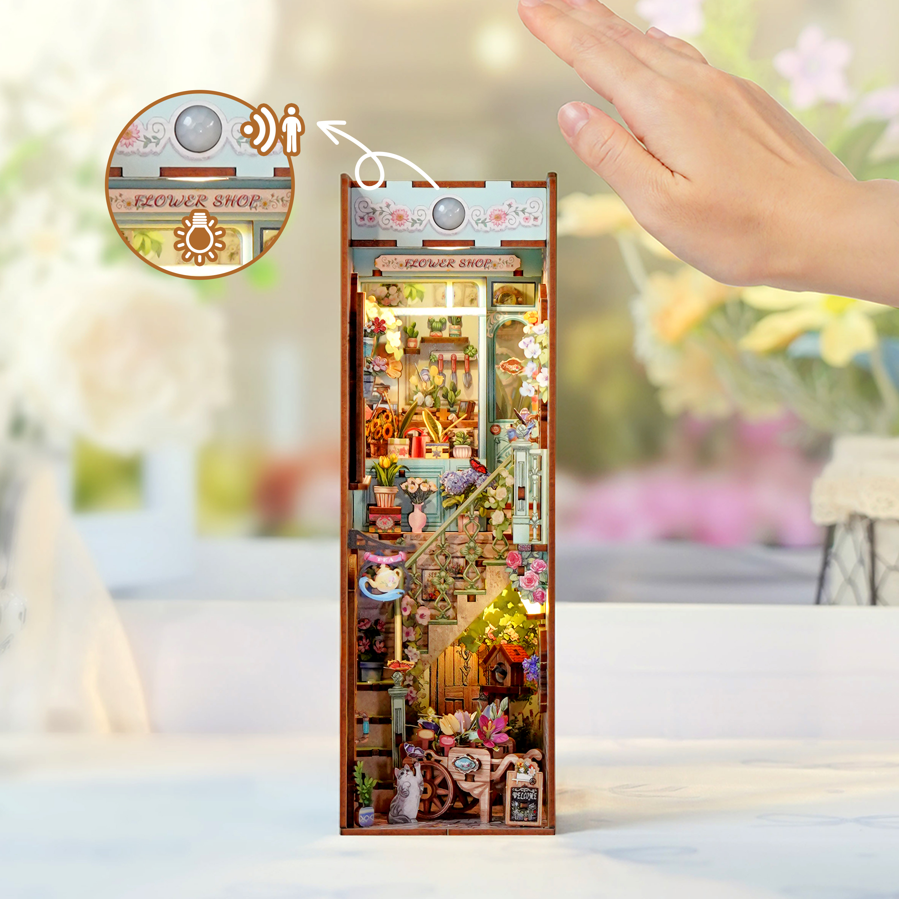 Book Nook - 3D Puzzle - Kvetinárstvo