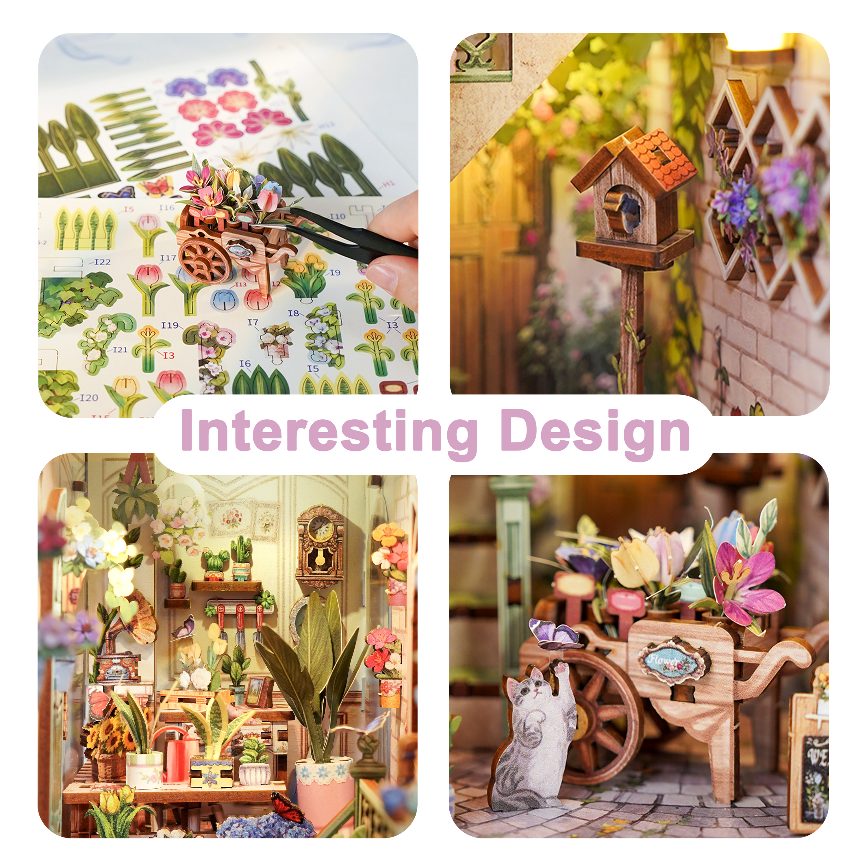 Book Nook - 3D Puzzle - Kvetinárstvo