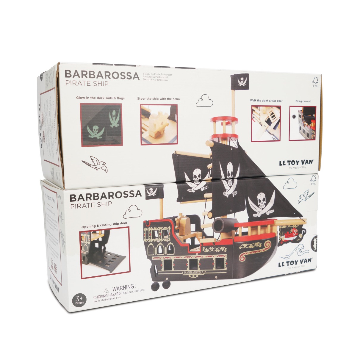 Drevená pirátska loď Barbarossa