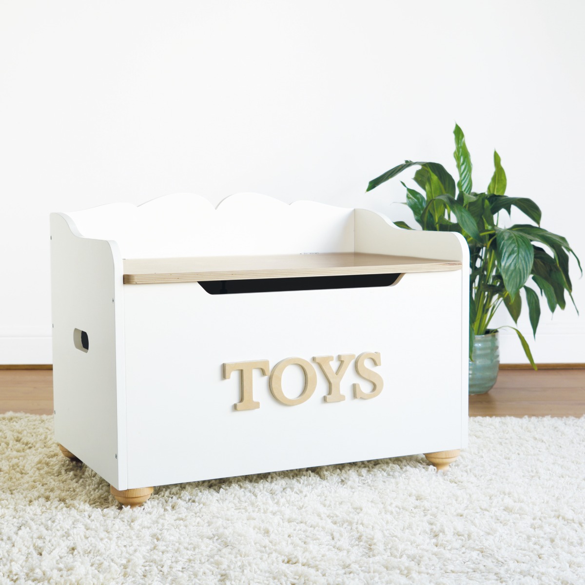 Drevený úložný box na hračky