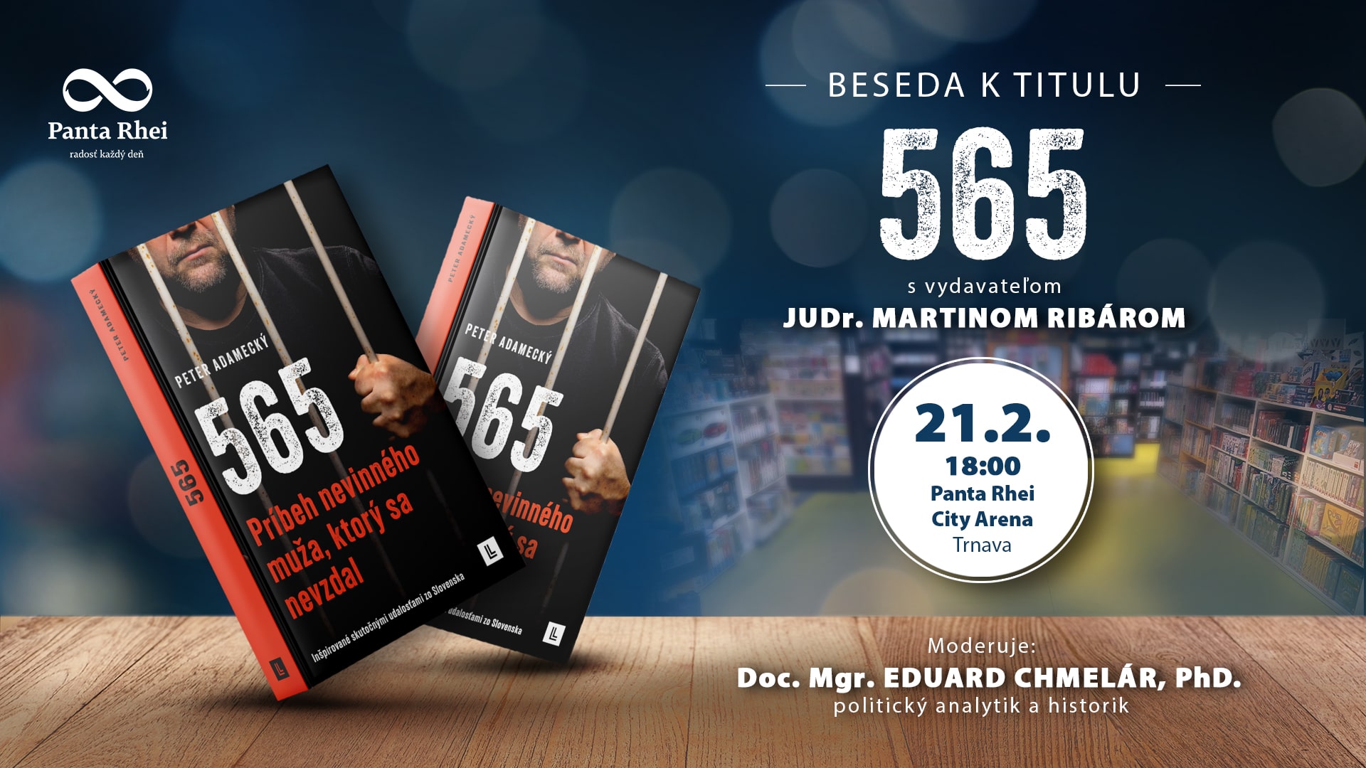 Beseda ku knihe 565 s vydavateľom JUDr. Martinom Ribárom