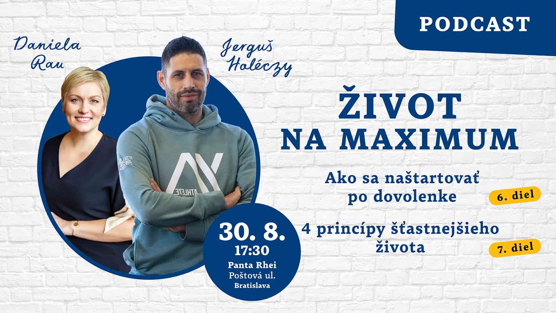 Život na MAXIMUM naživo Pútač na živé nahrávanie podcastu Život na MAXIMUM
