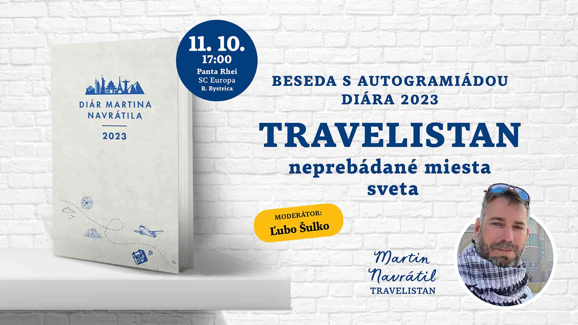 Travelistan v Panta Rhei (BB): Neprebádané miesta sveta Pútač na podujatie - Travelistan v Panta Rhei (BB): Neprebádané miesta sveta