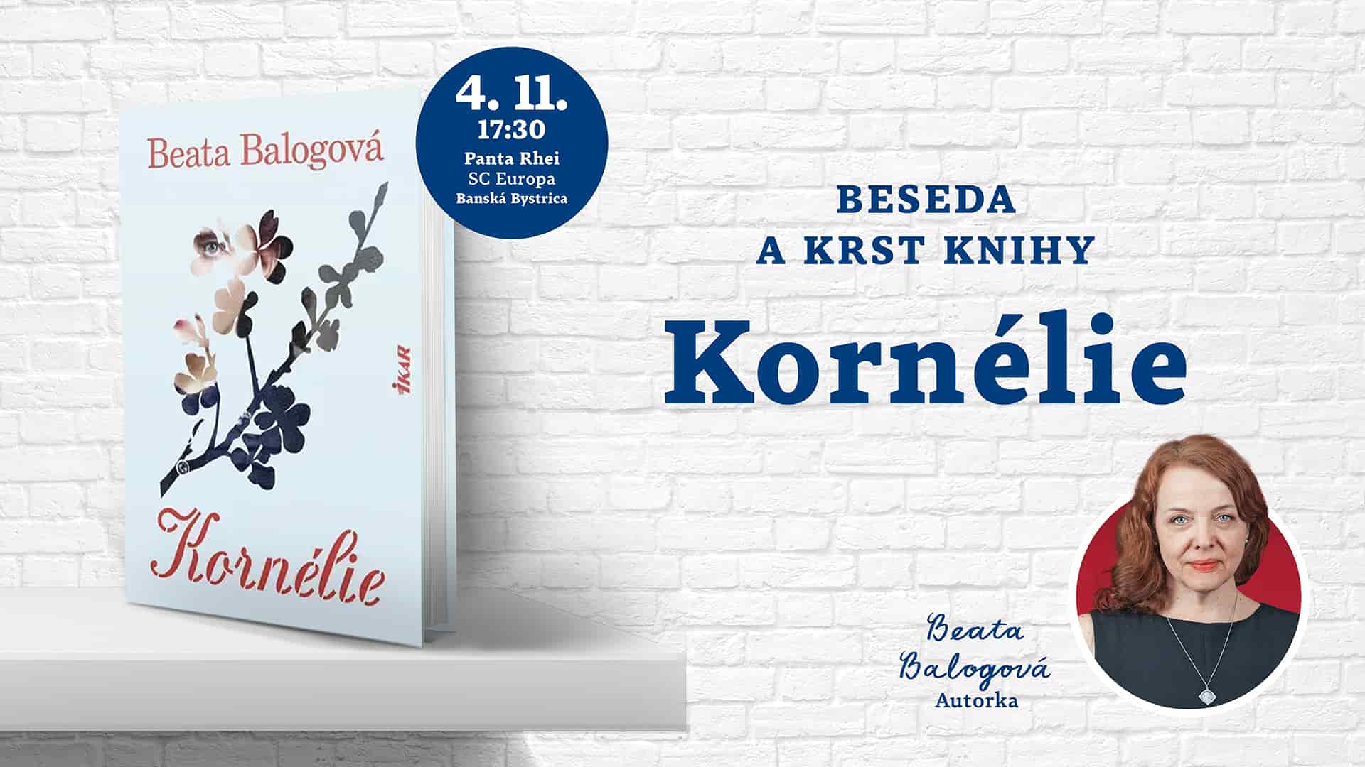Beseda s Beatou Balogovou k jej novej knihe Pútač na besedu s Beatou Balogovou k jej novej knihe