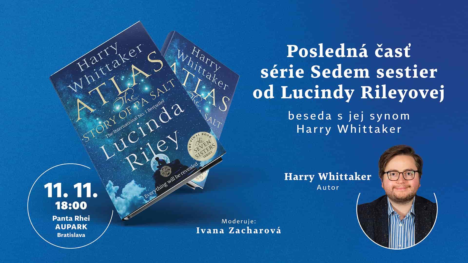 Piatková beseda v kníhkupectve Panta Rhei na Einsteinovej 18 v bratislavskom Auparku Beseda so synom Lucindy Rileyovej