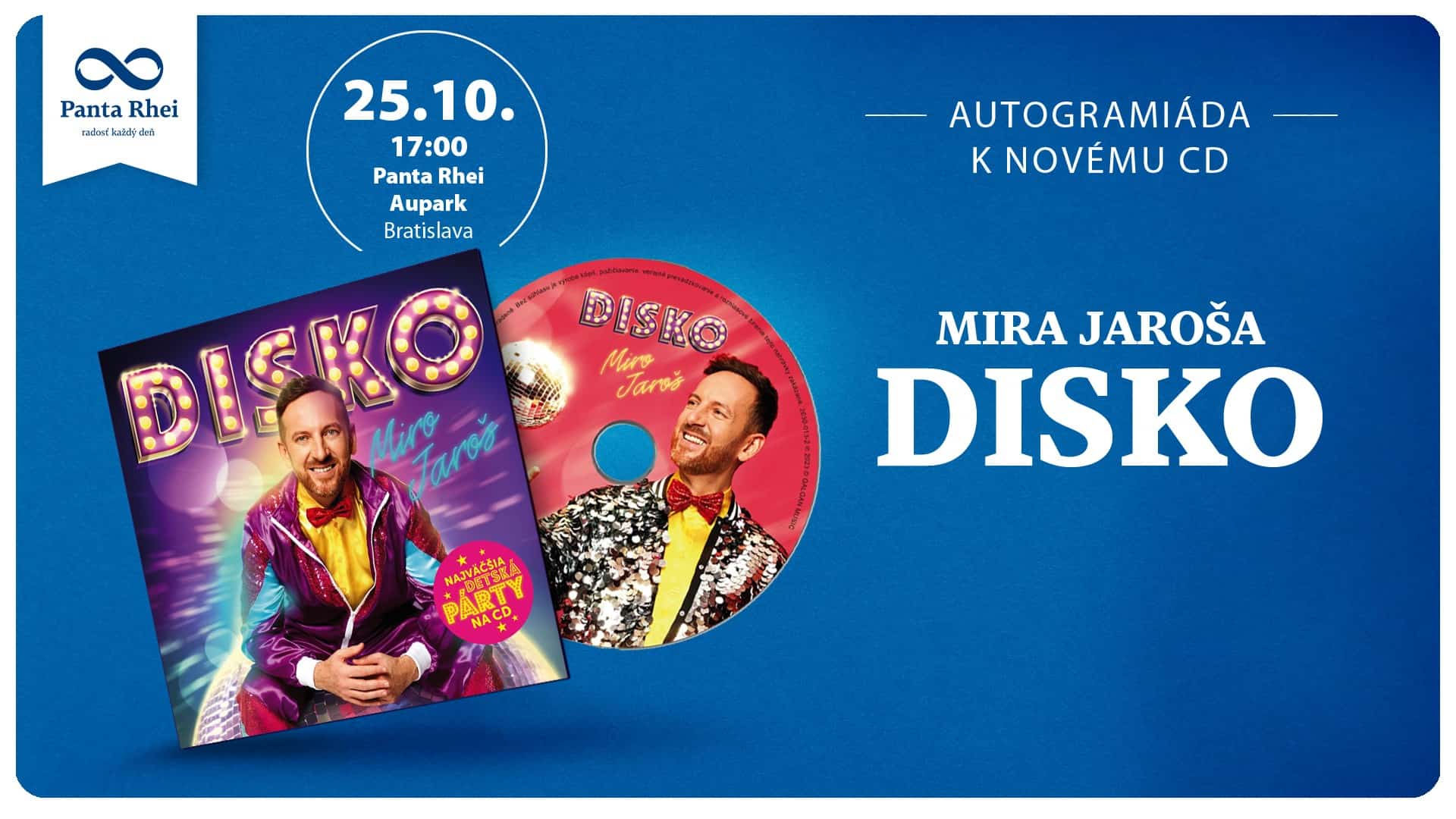 Autogramiáda s Mirom Jarošom k novému CD DISKO