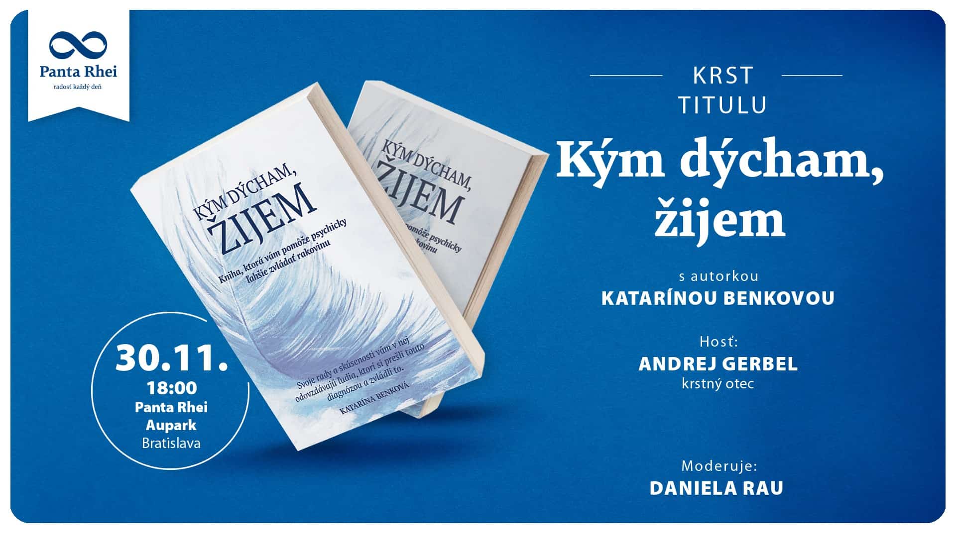 Krst titulu Kým dýcham, žijem s autorkou Katarínou Benkovou