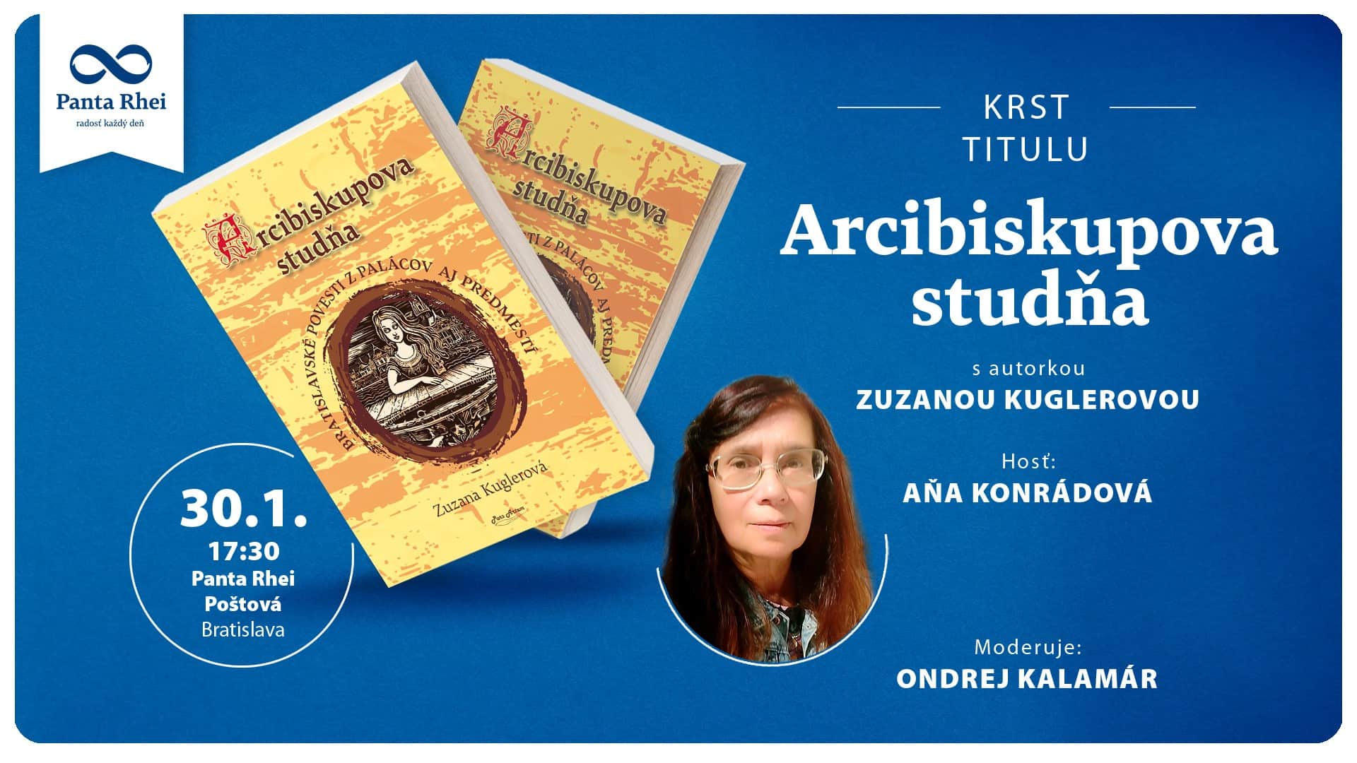 Krst titulu Arcibiskupova studňa s autorkou Zuzanou Kuglerovou