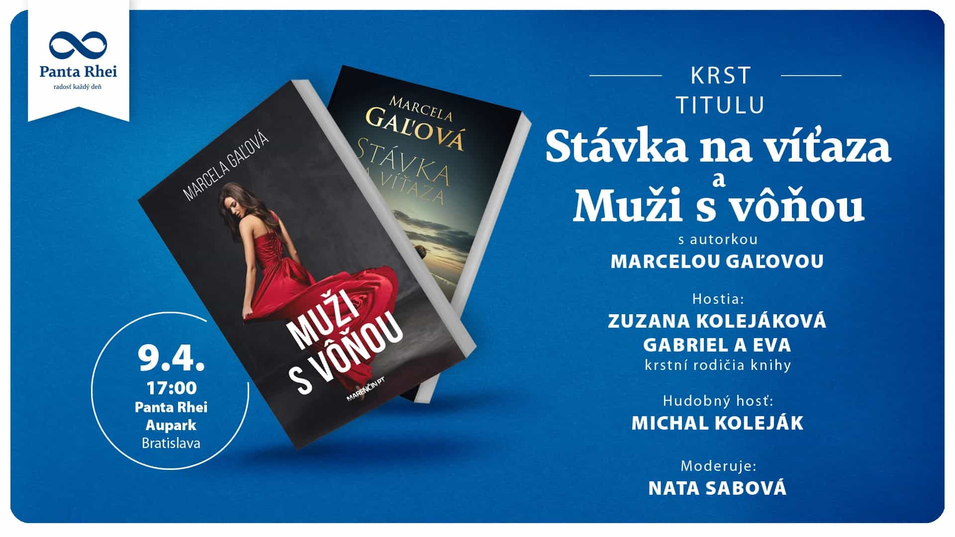 Krst titulov Stávka na víťaza a Muži s vôňou s autorkou Marcelou Gaľovou