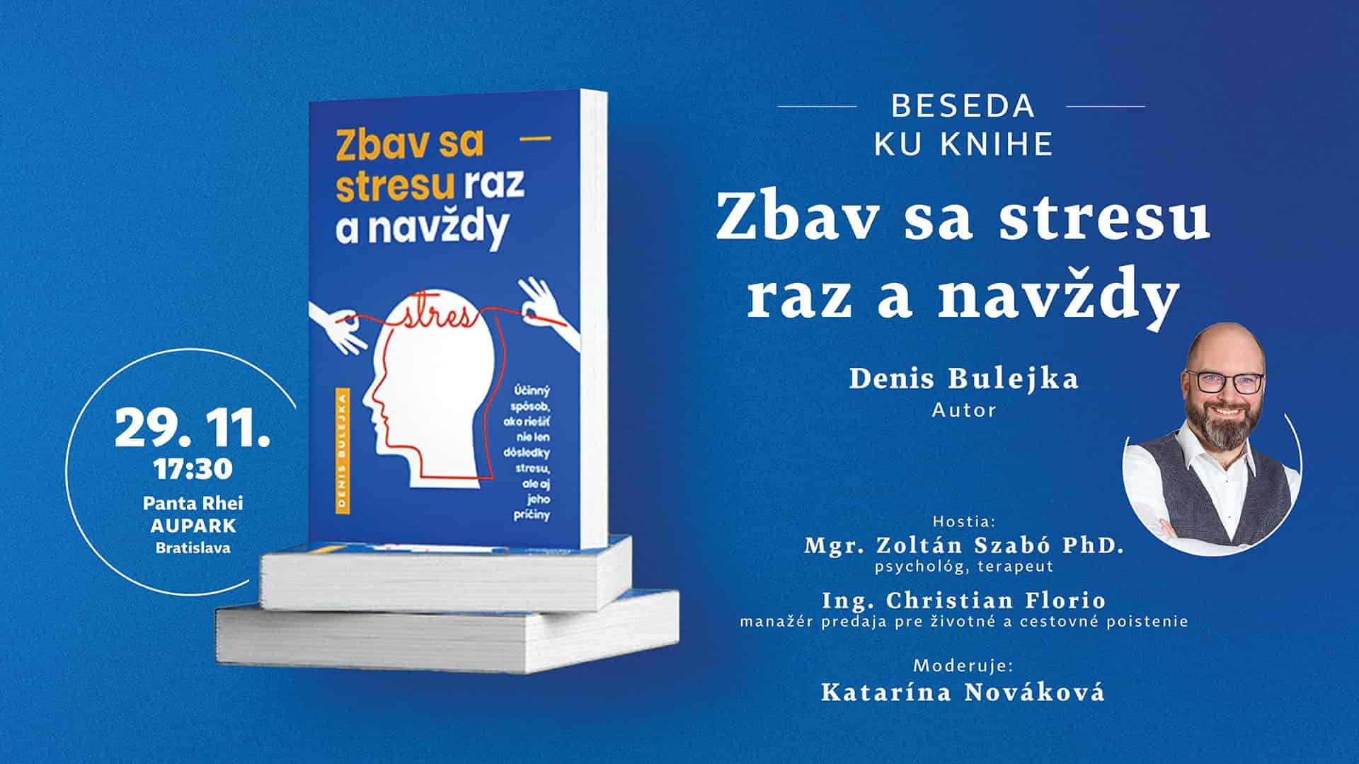 Beseda s autorom knihy Zbav sa stresu raz a navždy