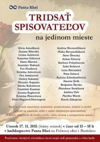 Tridsať spisovateľov na jednom mieste!