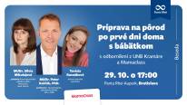 Príprava na pôrod po prvé dni doma s bábätkom s odborníkmi z UNB Kramáre a Mamaclass
